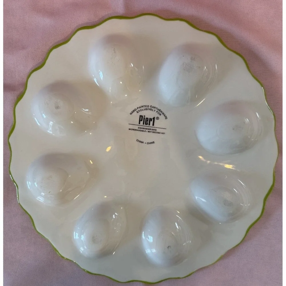Easter Egg Dish, Pier One, Deviled egg dish, pastel colors 11